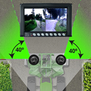 Vorbau-Kamera-Monitor-System schaut um die Ecke